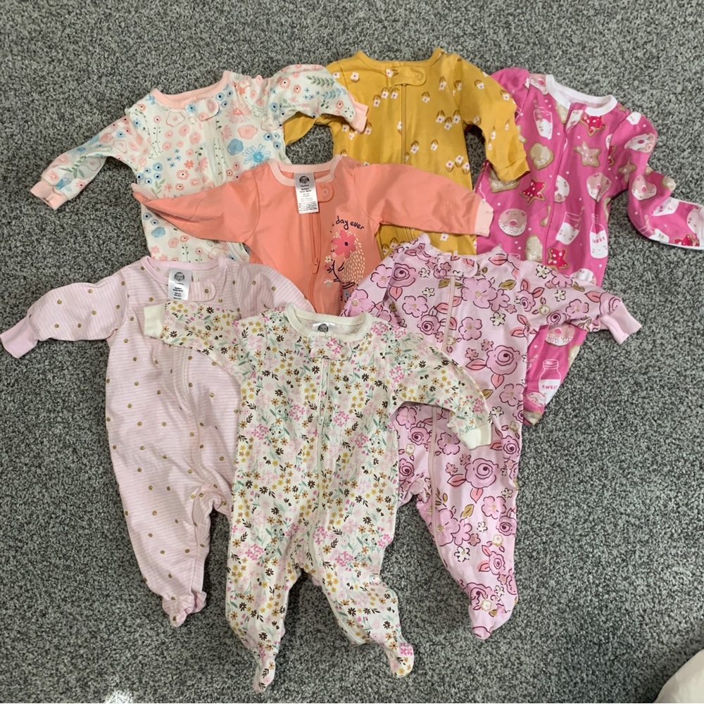 Lot of Seven Newborn Sleepers